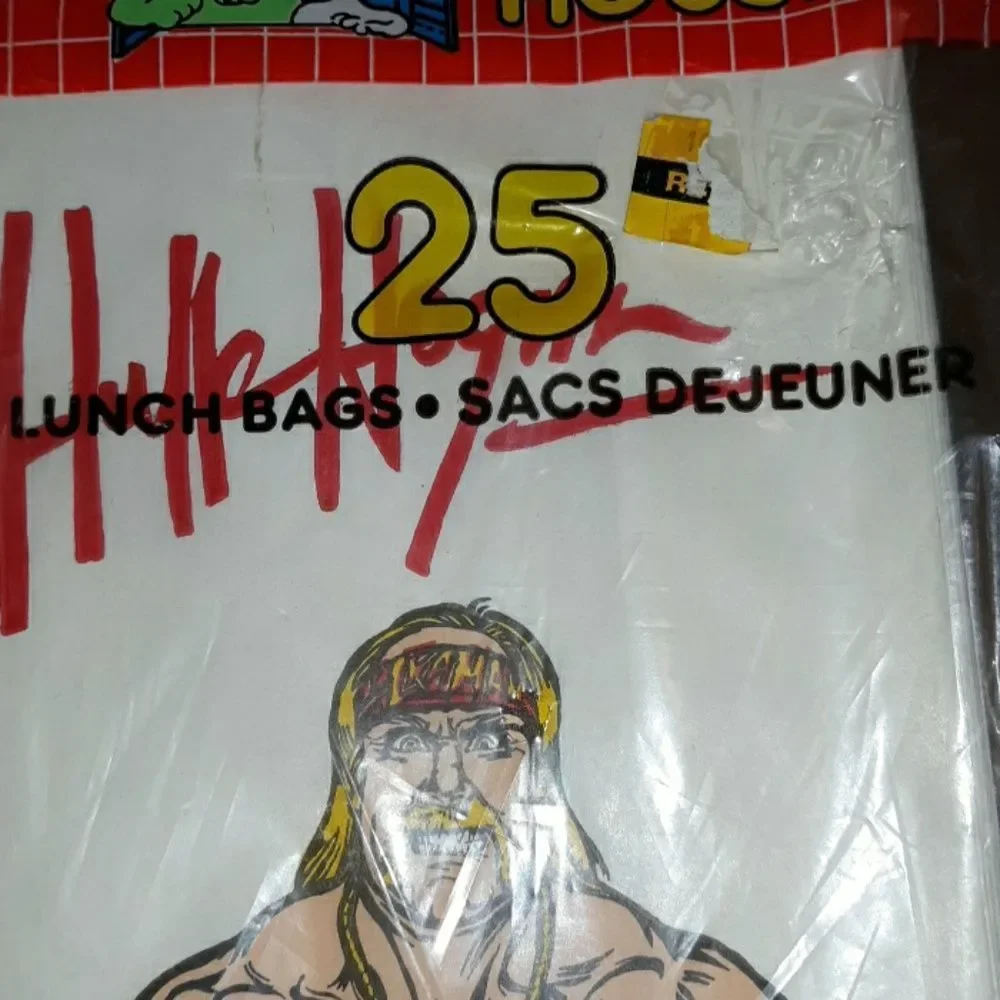 NOS Hollywood Hulk Hogan WWF WWE WCW 1991 Party House‎ 25 Wrestling Lunch Bags